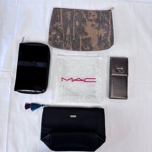 Lot of 5 Cosmetic Bags.  Cool Designs. MAC, ULTA, IT, and TARTE